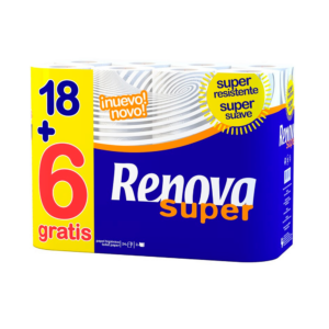 Papel Higiénico 2F Renova Super 18+6 Rolos